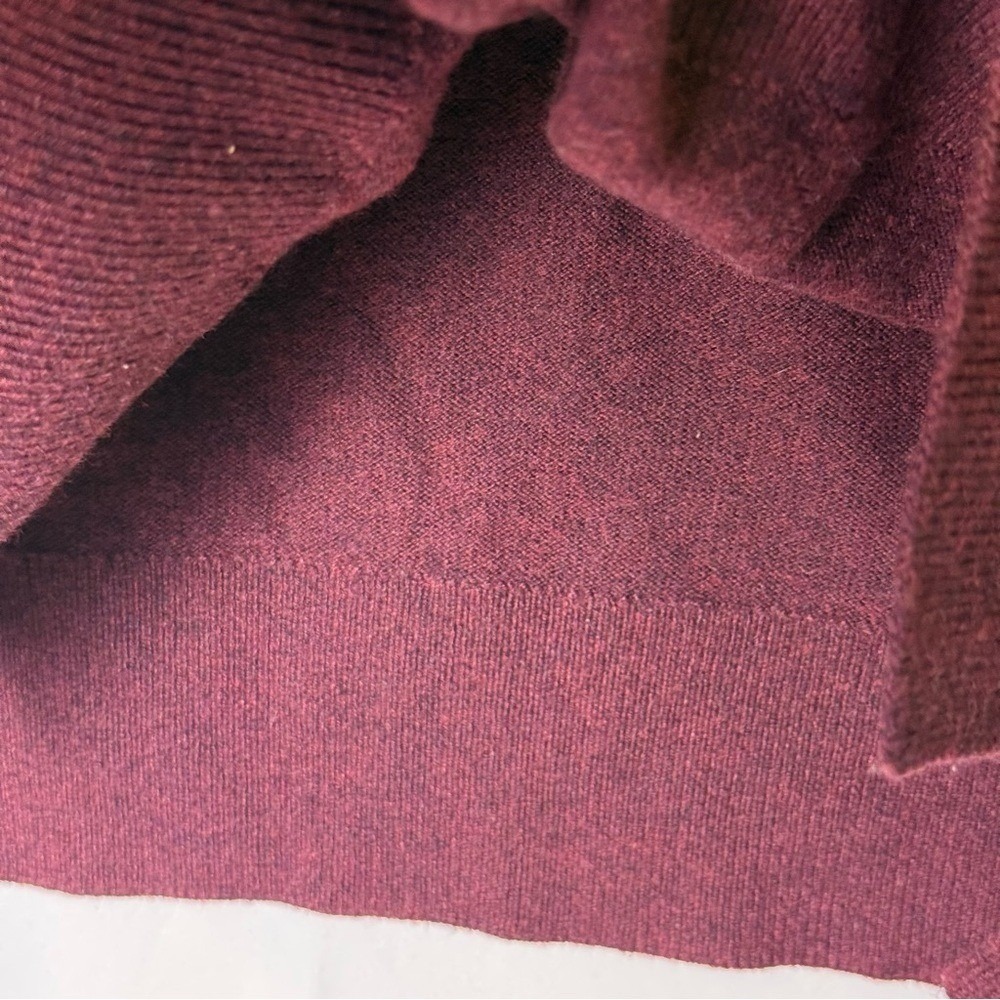 LOFT Womens Burgundy Cowl Neck Sweater Small Knitwear Winter Outdoor Casual Soft - Picture 8 of 12